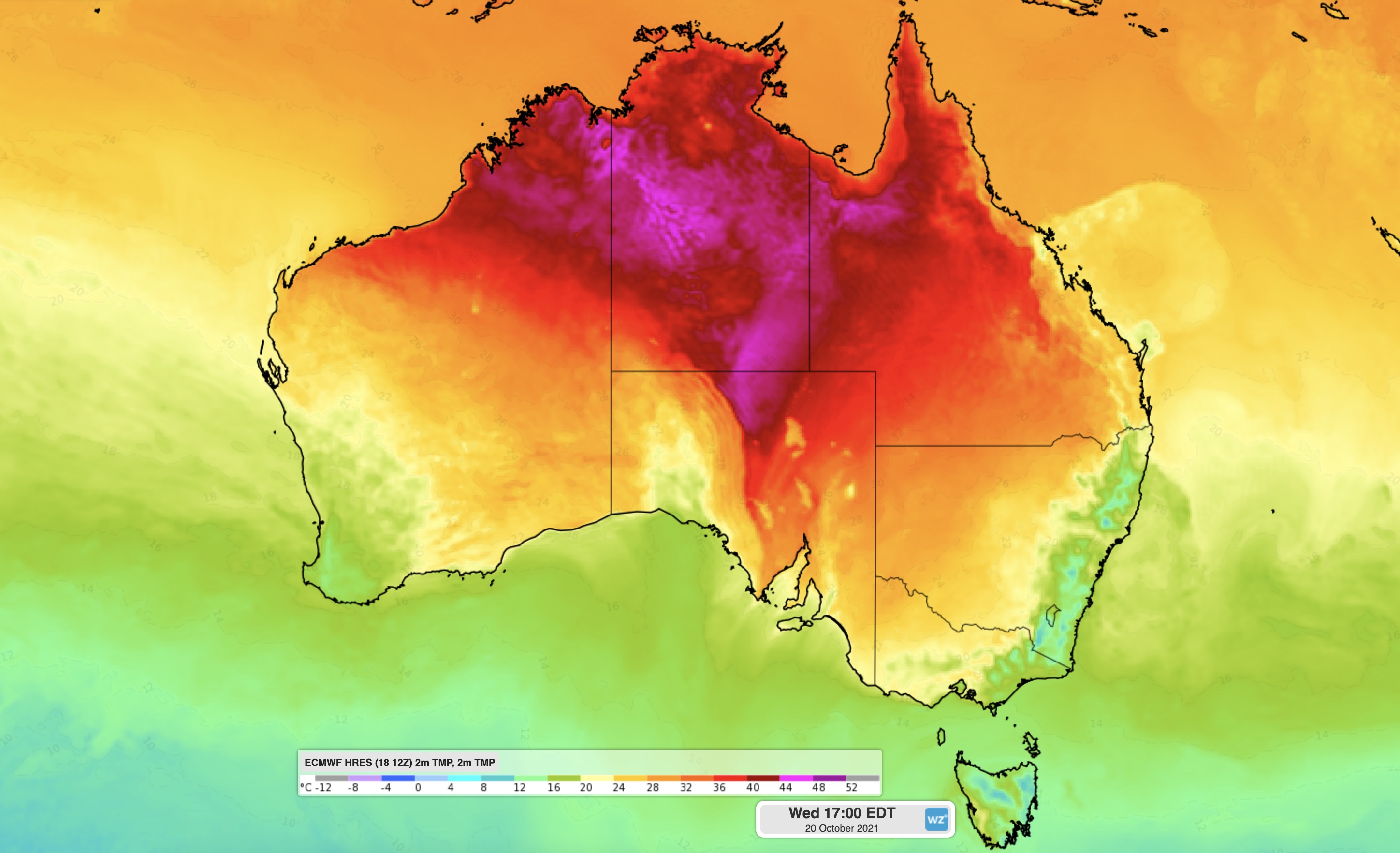 Recordchallenging October heatwave in central and northern Australia